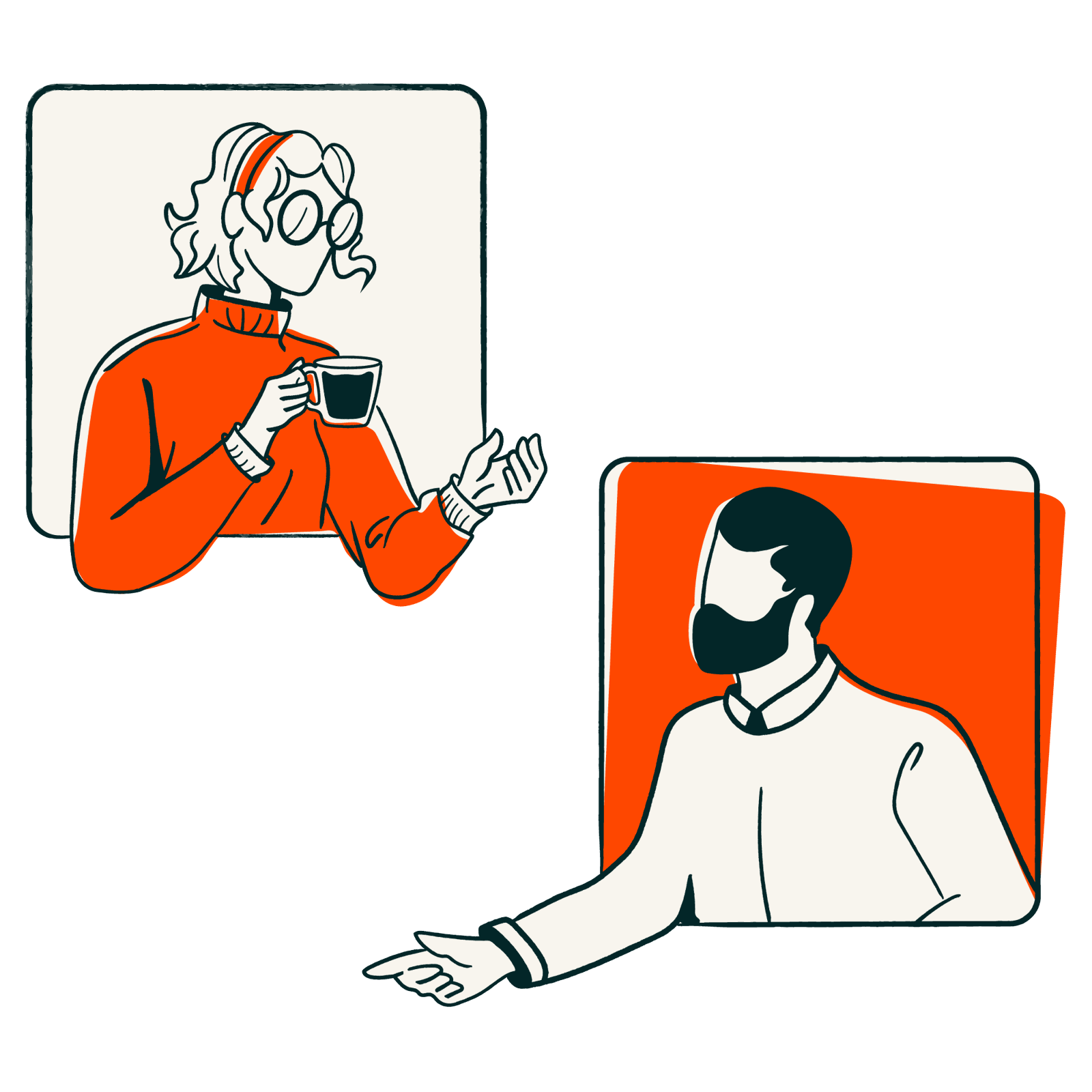 Virtual_Connection_Linear_llustrations_Characters